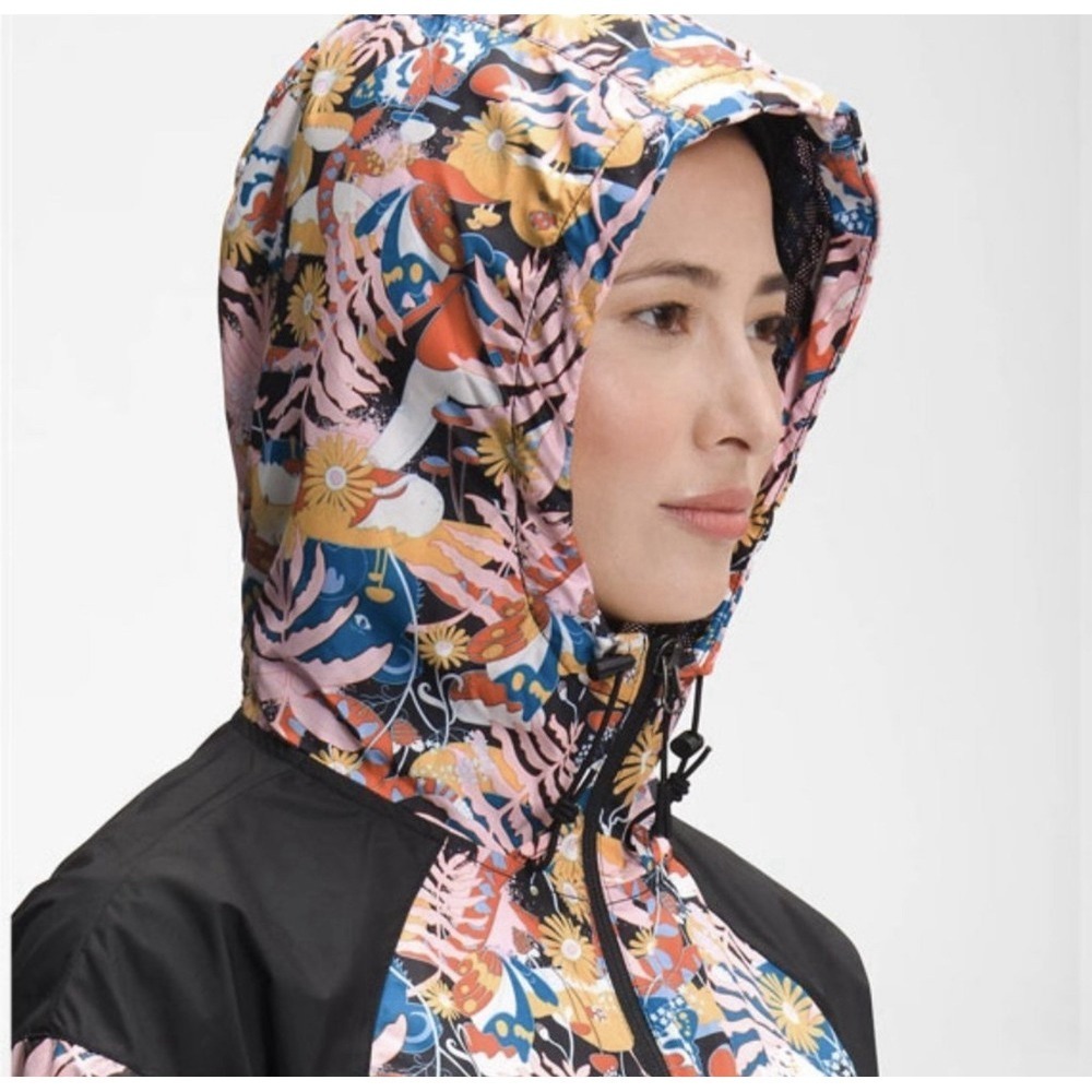 The North Face Women's Hydrenalite Floral Print Hooded Windbreaker Jacket L - Picture 4 of 14